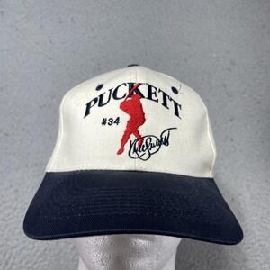 Minnesota Twins Hat Cap Snap Back Mens One Size White MLB‎ Kirby Puckett Vintage